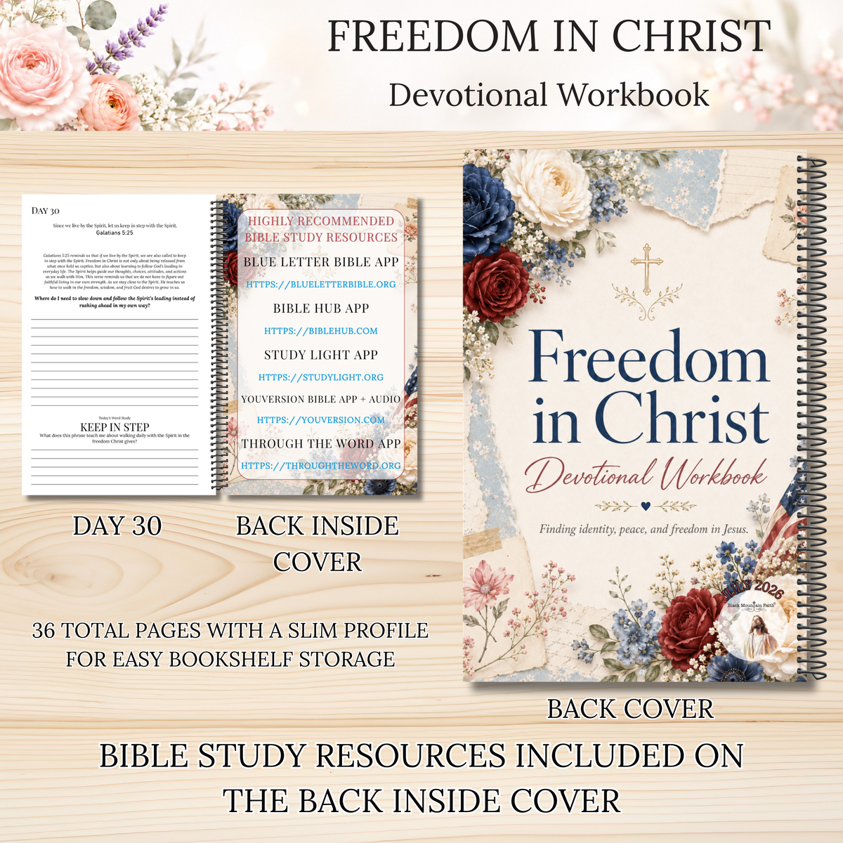 Freedom in Christ Scripture Writing & Devotional Bundle | Scriptures for Free Living