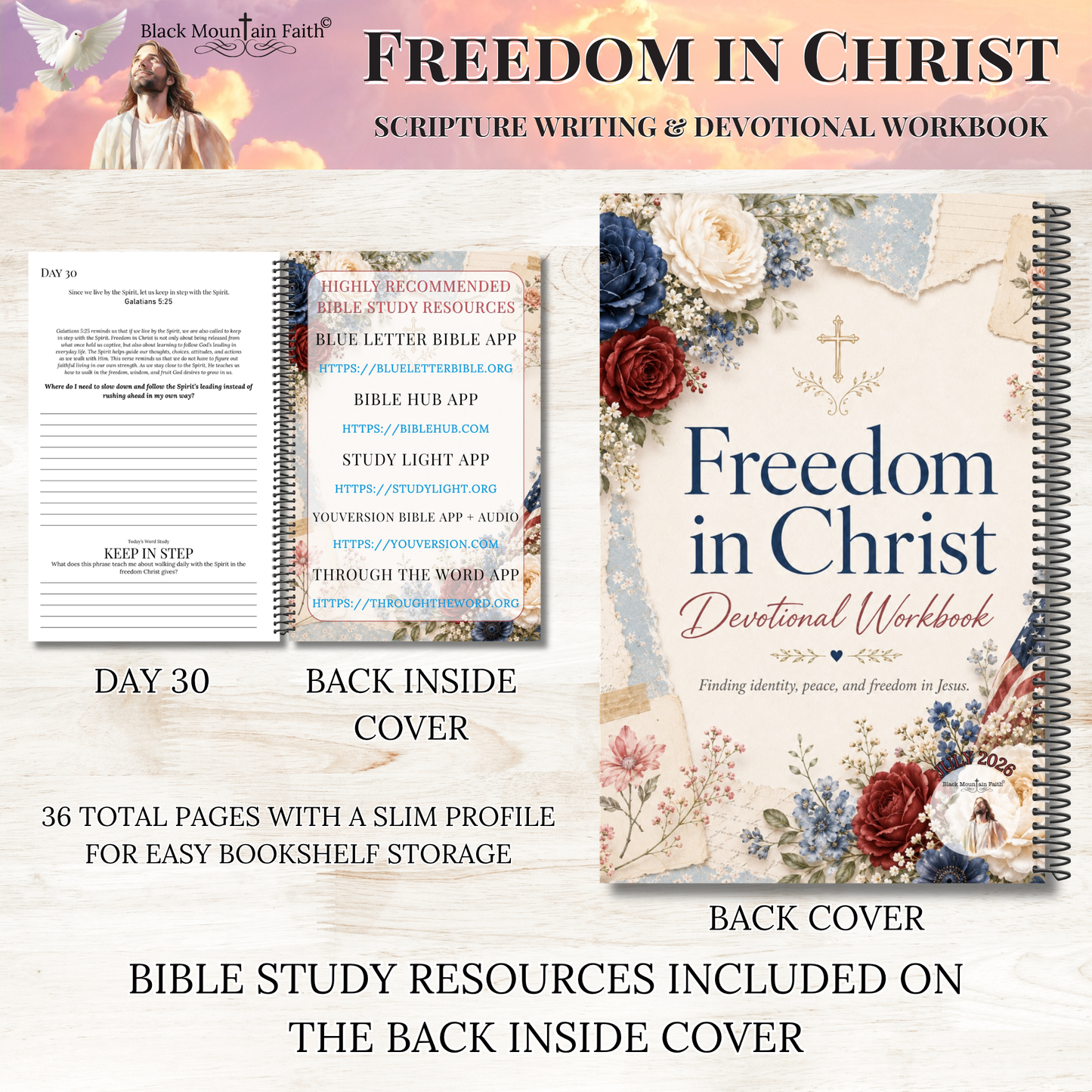 Freedom in Christ Scripture Writing & Devotional Bundle | Scriptures for Free Living