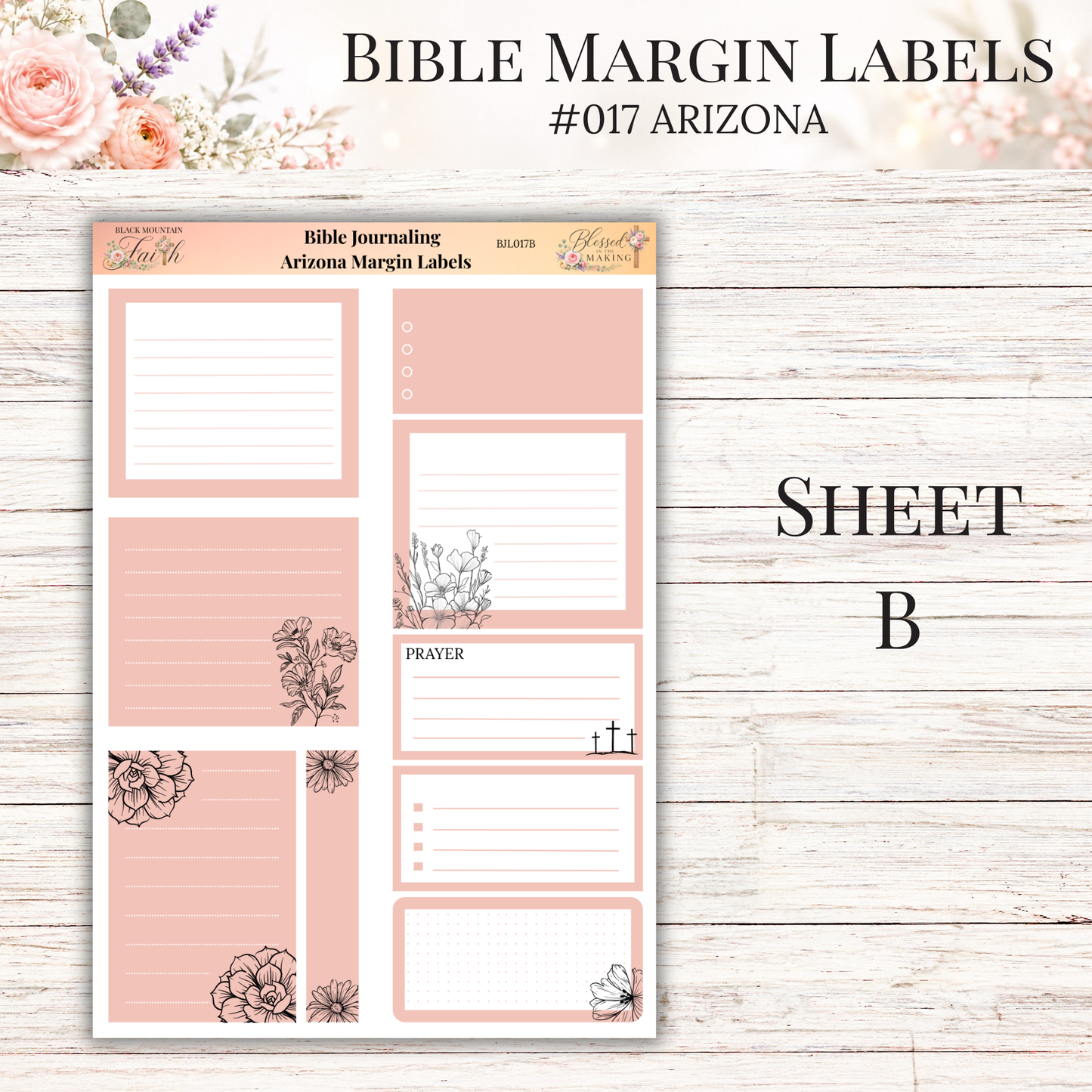 Bible Margin Labels #017 Arizona | Physical Sticker Sheets for Scripture Study