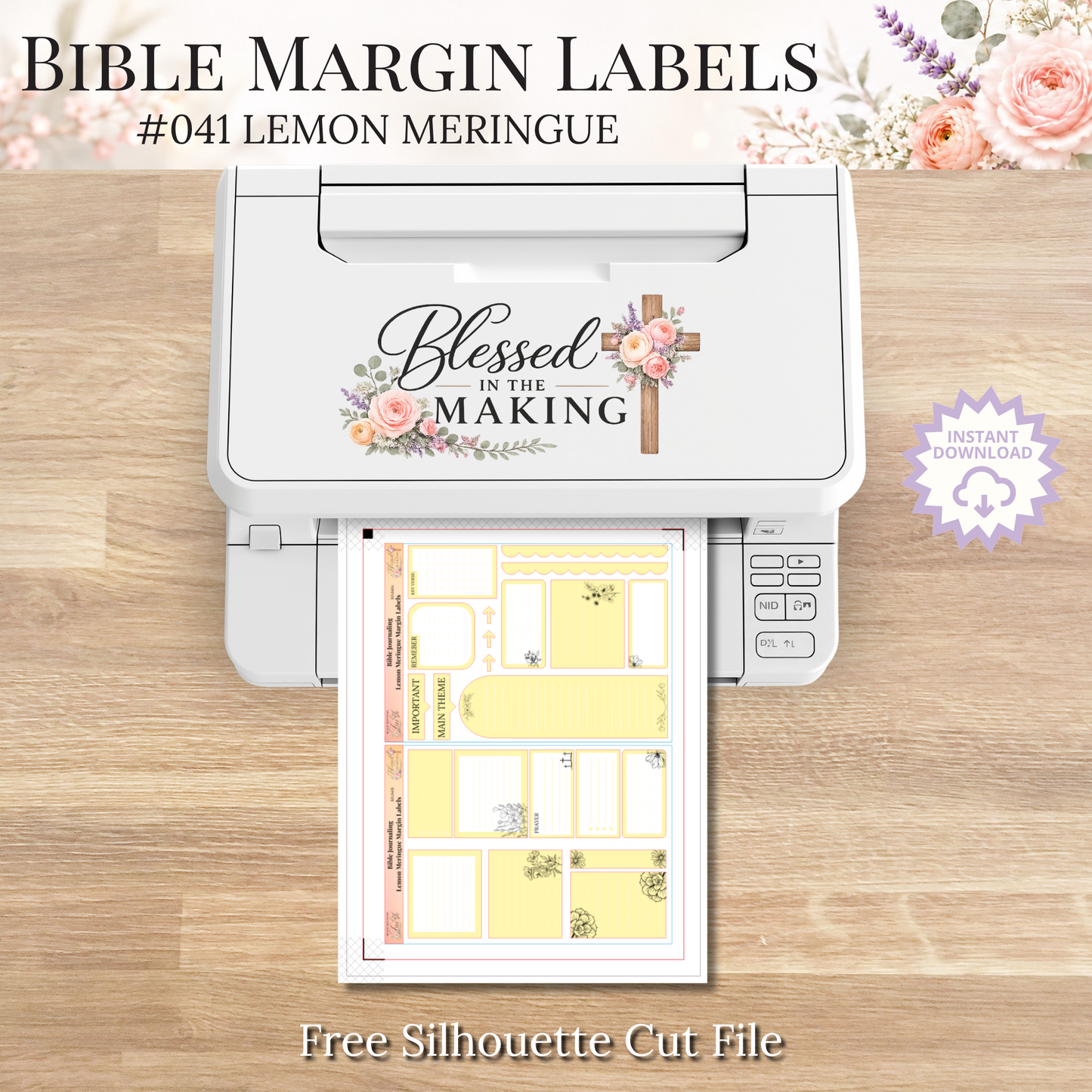 Bible Margin Labels 041 Lemon Meringue Print & Cut Bible Stickers