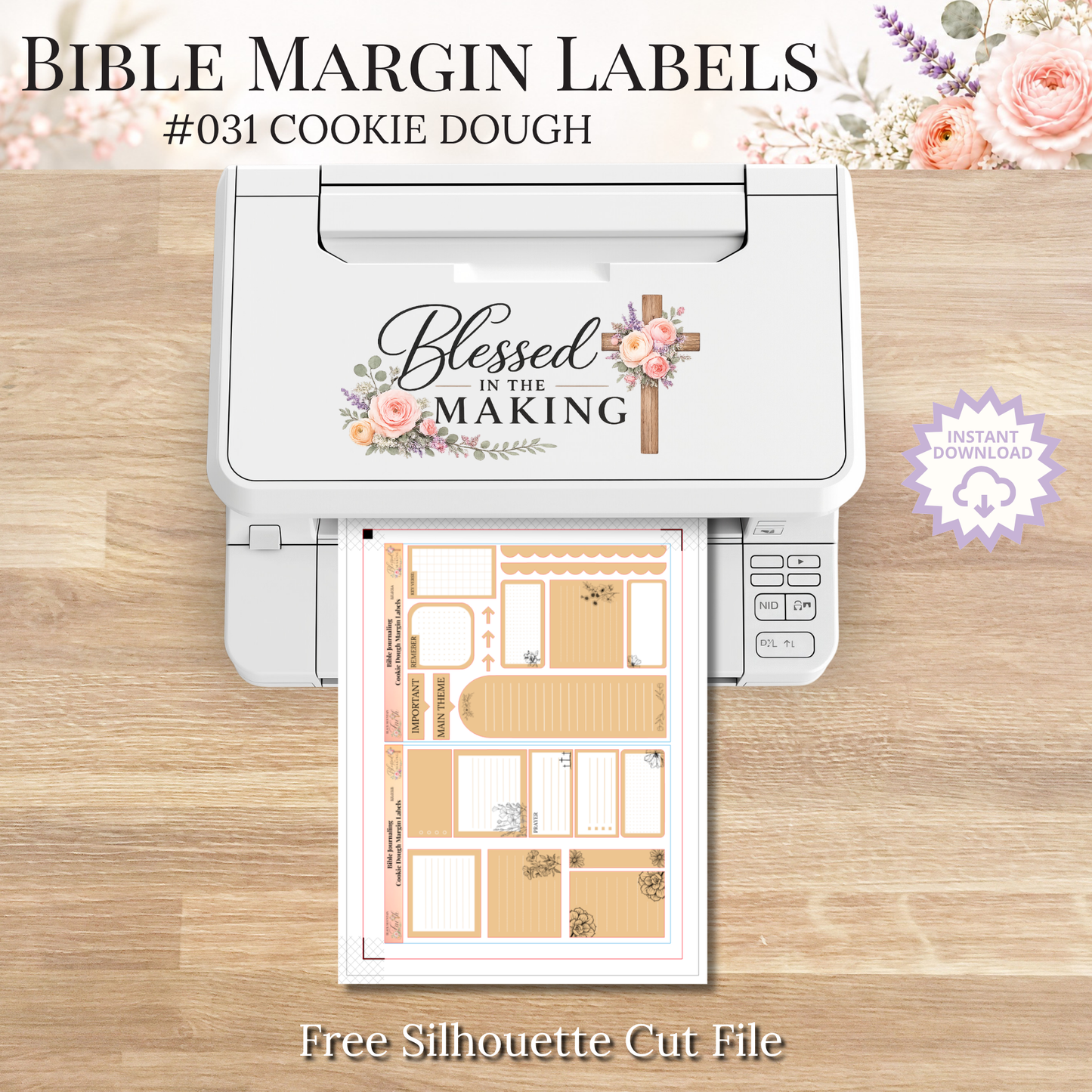 Bible Margin Labels 031 Cookie Dough Print & Cut Bible Stickers