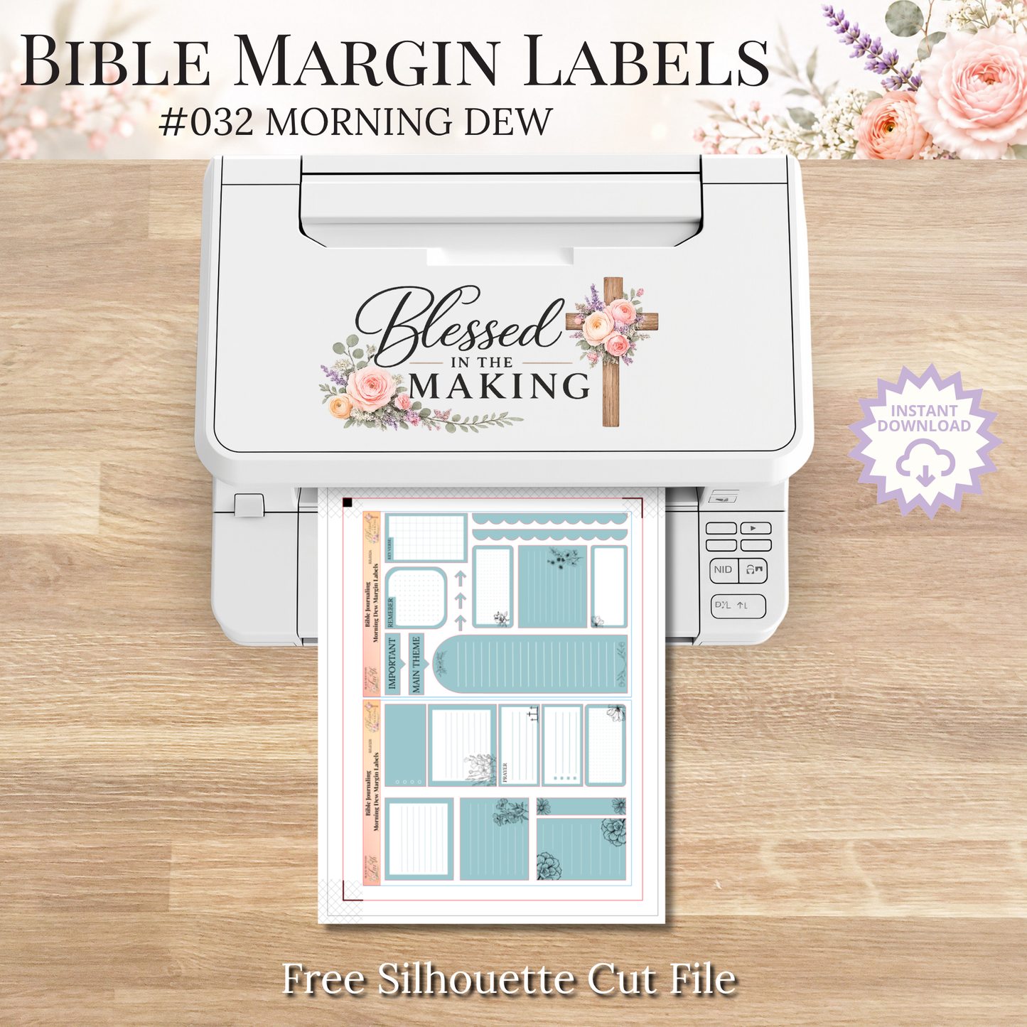 Bible Margin Labels 032 Morning Dew Print & Cut Bible Stickers