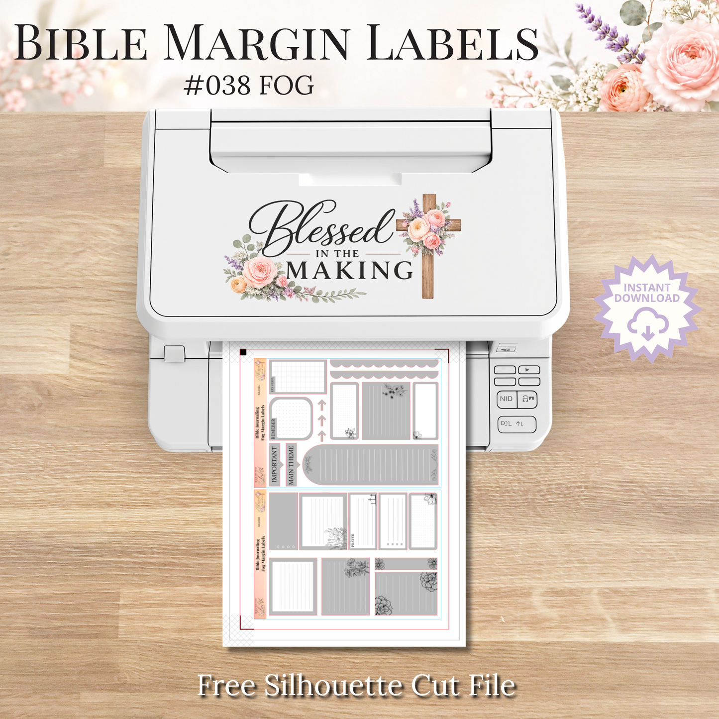 Bible Margin Labels 038 Fog Print & Cut Bible Stickers
