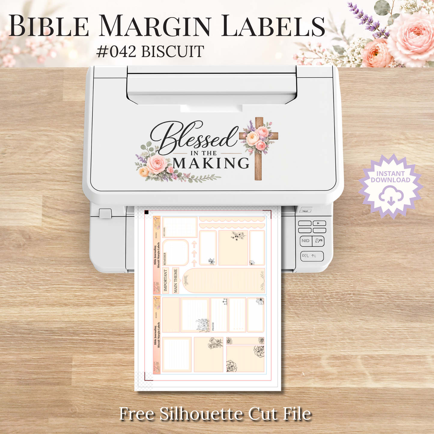 Bible Margin Labels 042 Biscuit Print & Cut Bible Stickers