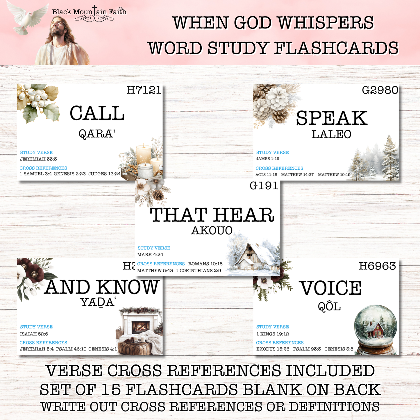 When God Whispers Word Study Flashcards