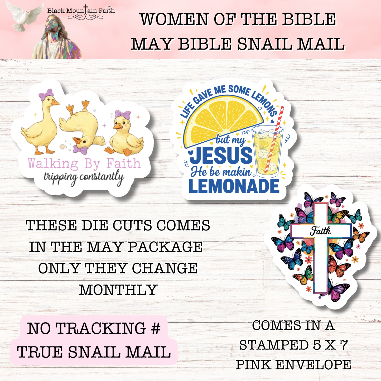 Women of the Bible Snail Mail Stickers MAY EDITION Stand Alone Listing