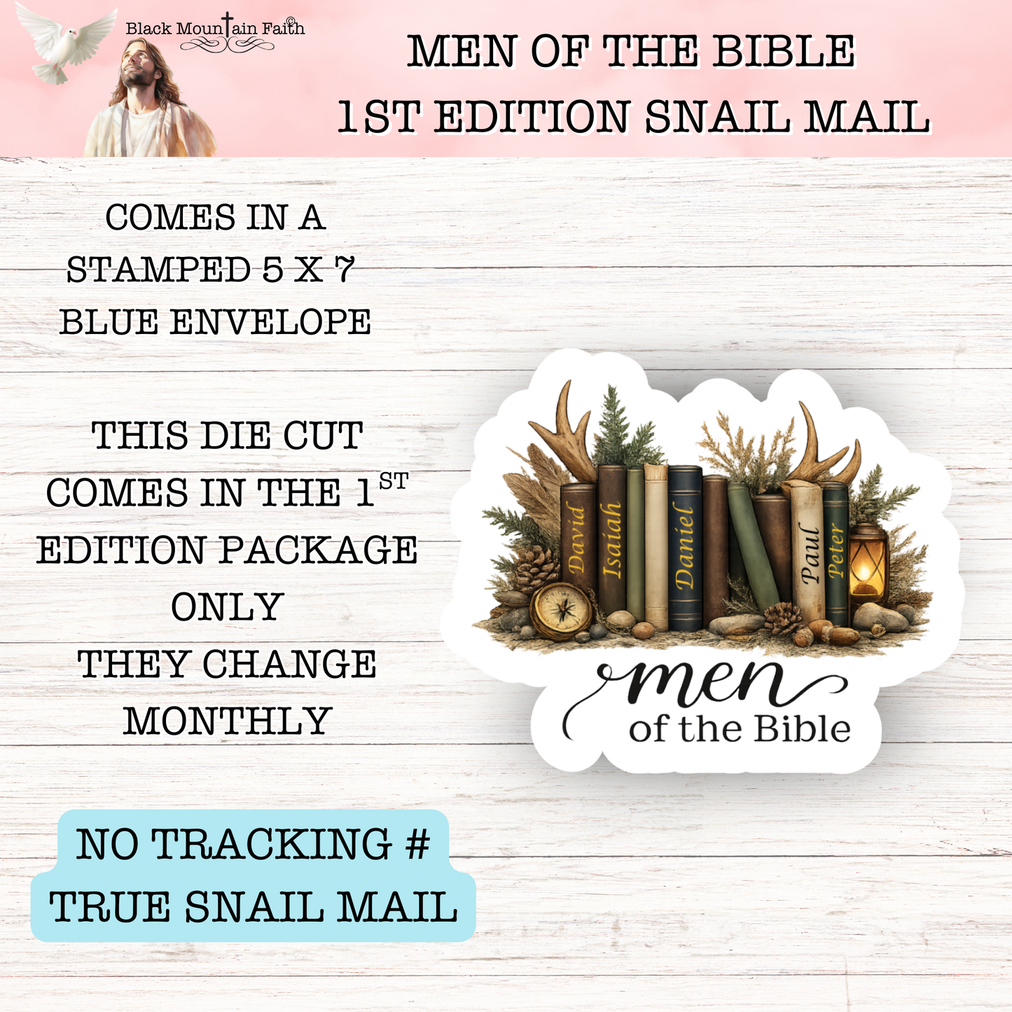 Men of the Bible Snail Mail Stickers 1st EDITION Stand Alone Listing