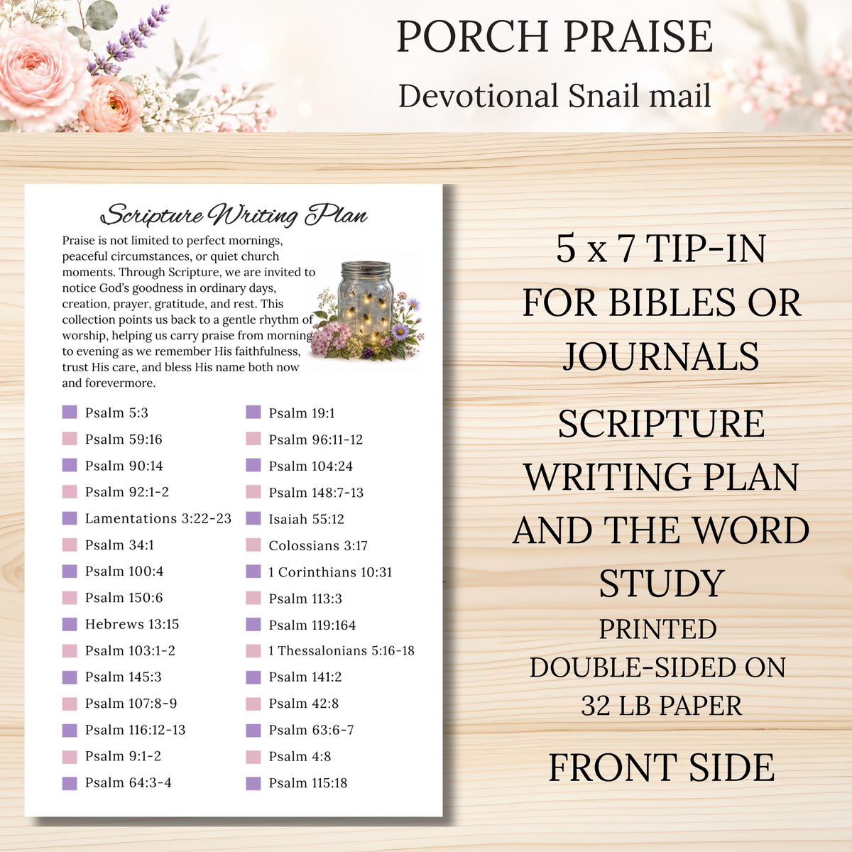 Porch Praise Scripture Writing & Devotional Bundle | Scriptures for Everyday Living