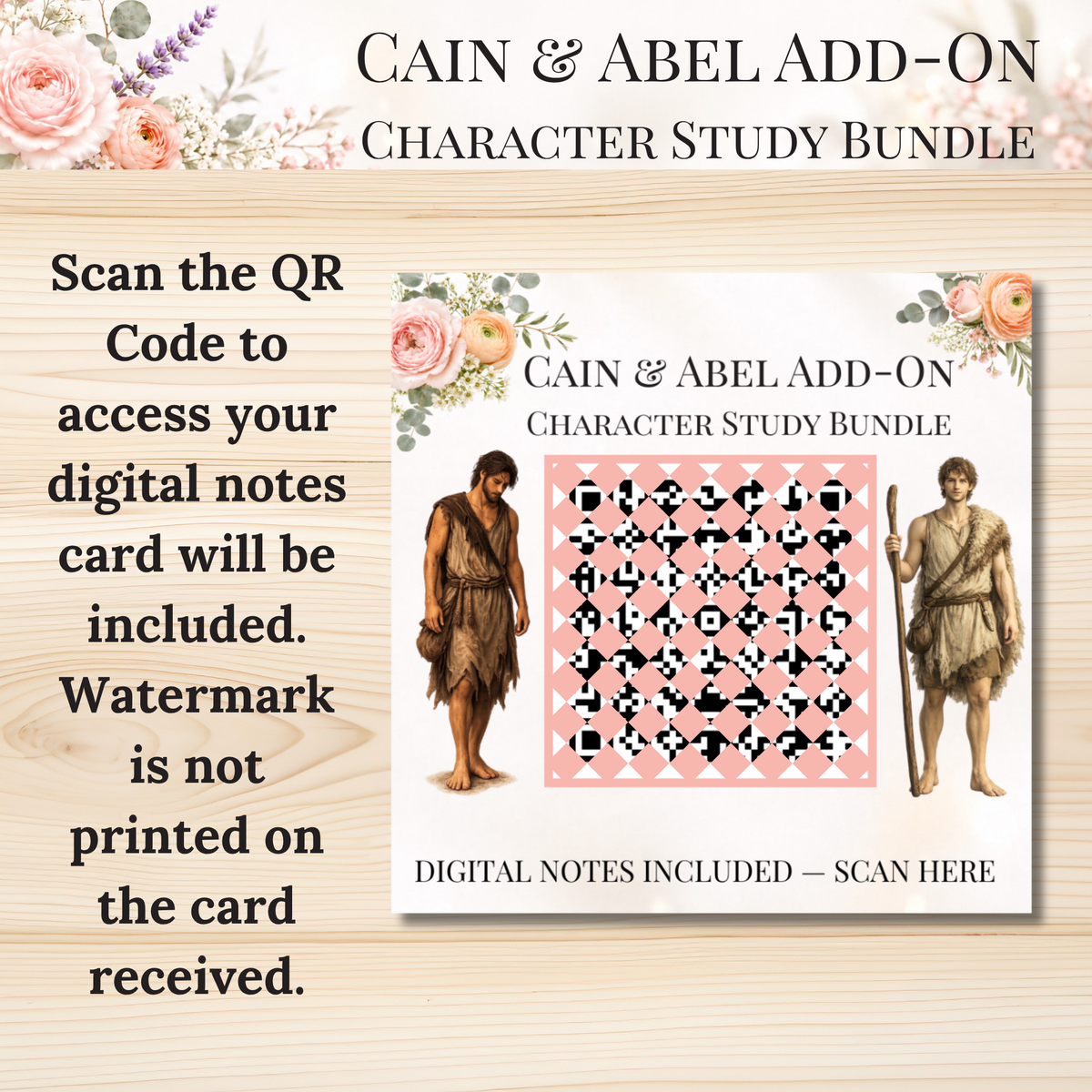 Cain & Abel Add-On Character Study Bundle | Physical Bible Study Notes, Tip-Ins, Stickers & Bible Margin Labels