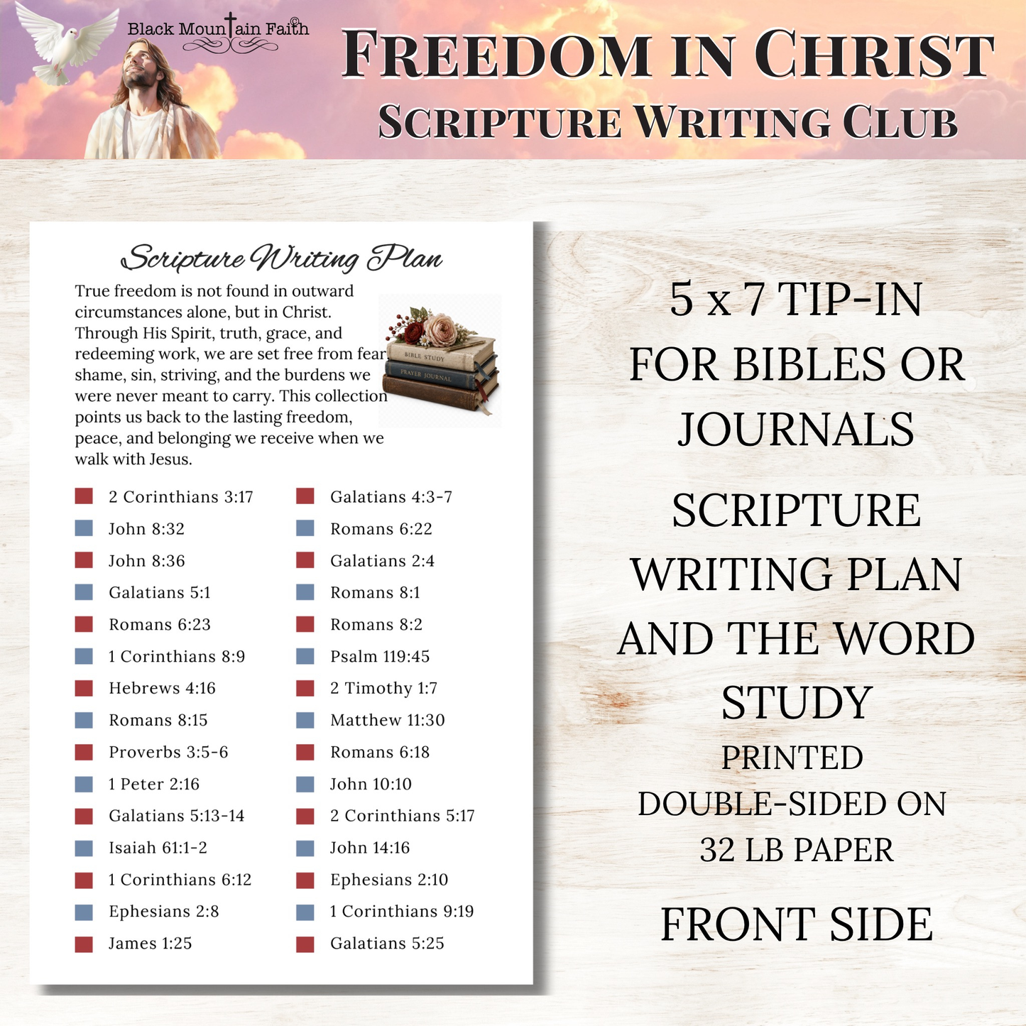 Freedom in Christ Scripture Writing & Devotional Bundle | Scriptures for Free Living