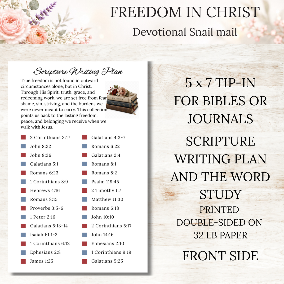 Freedom in Christ Scripture Writing Club | Scriptures for Free Living
