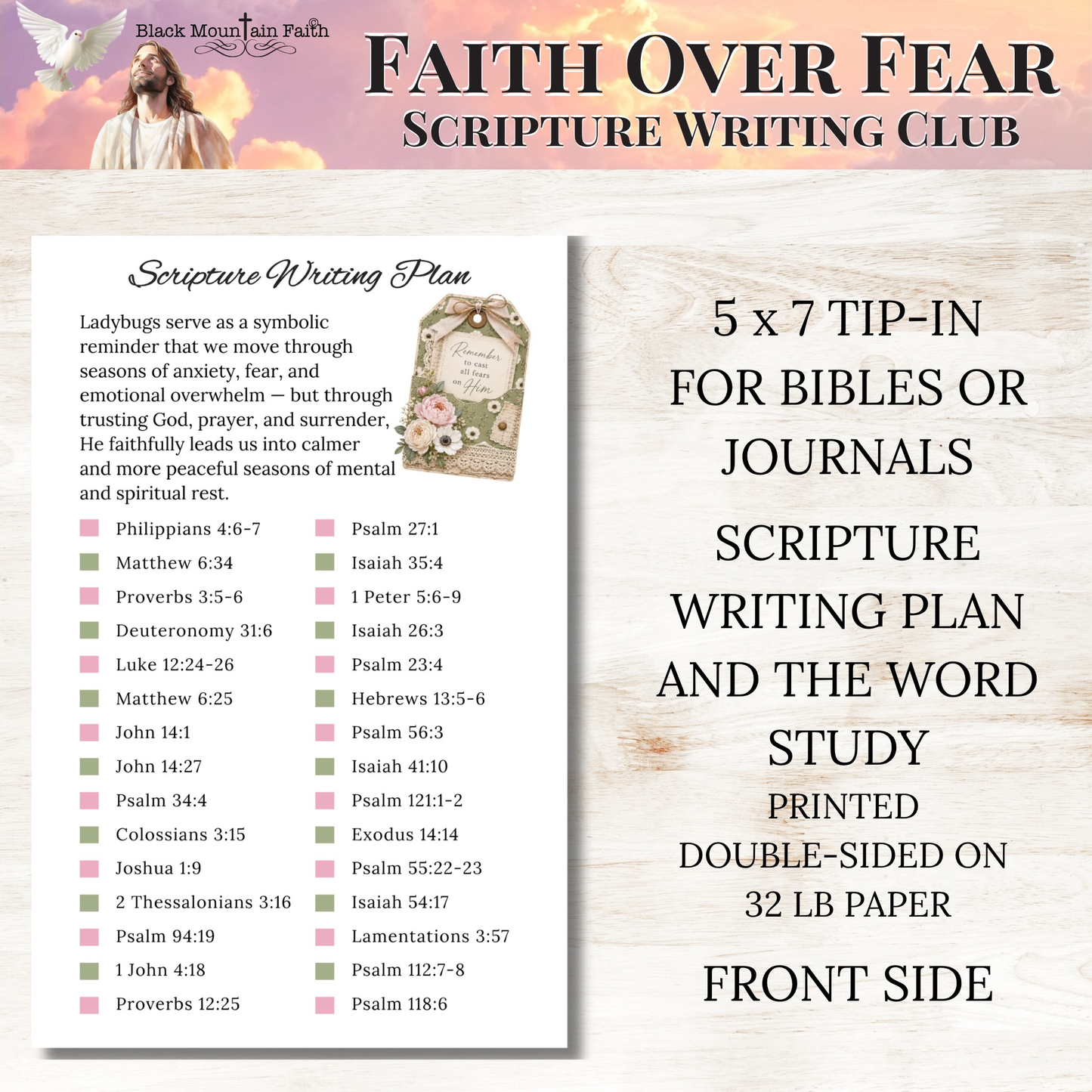 Faith Over Fear Scripture Writing & Devotional Bundle | Scriptures for Anxiety