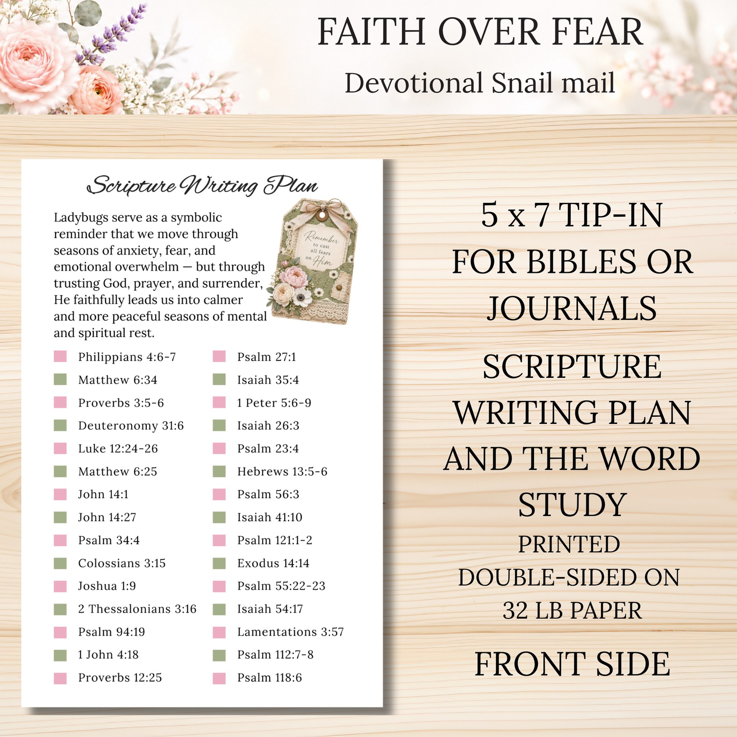 Faith Over Fear Scripture Writing & Devotional Bundle | Scriptures for Anxiety