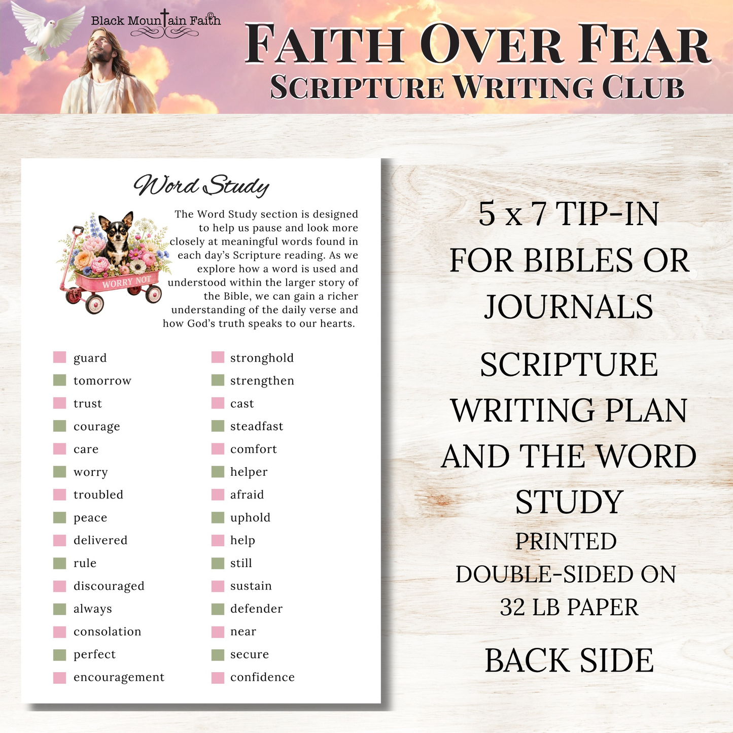 Faith Over Fear Scripture Writing & Devotional Bundle | Scriptures for Anxiety