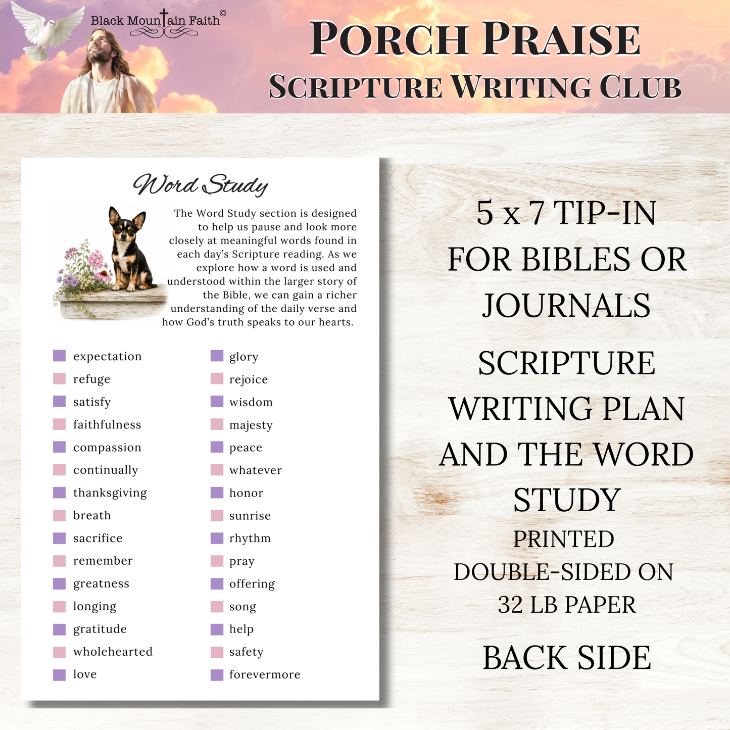 Porch Praise Scripture Writing & Devotional Bundle | Scriptures for Everyday Worship