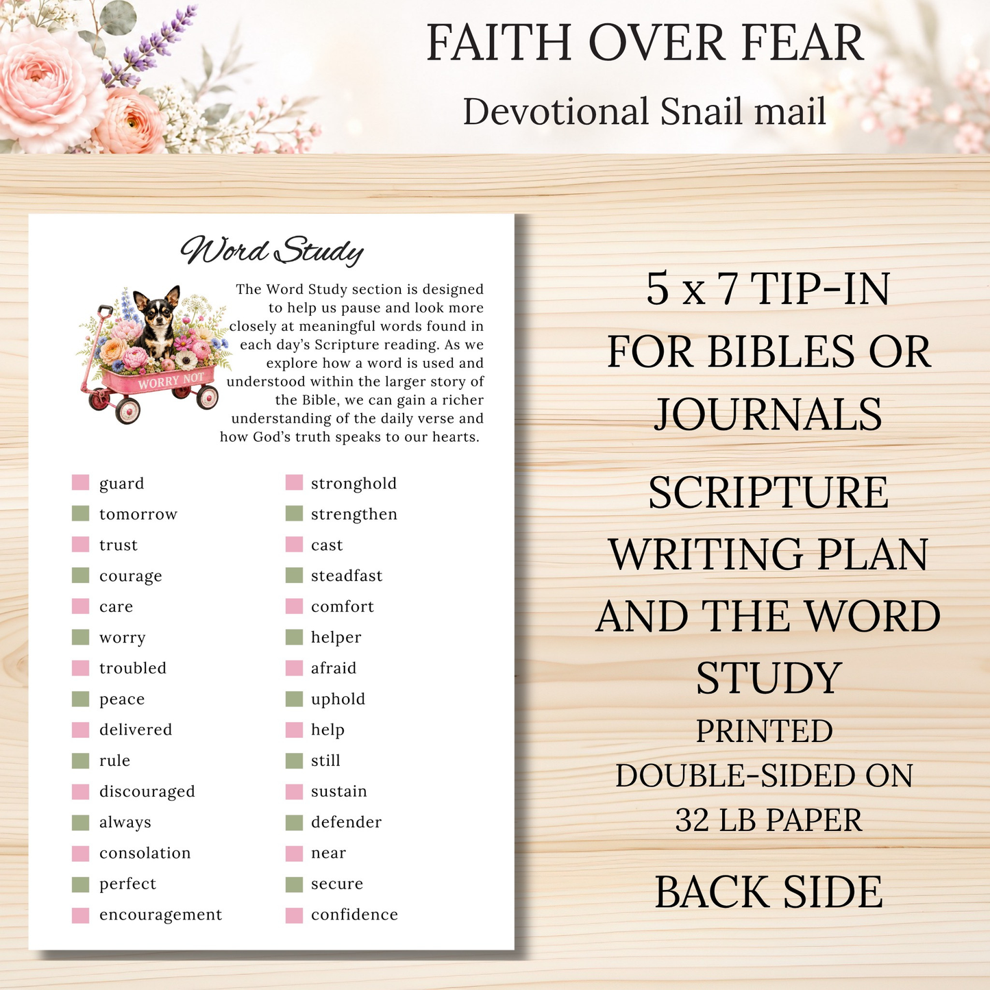 Faith Over Fear Scripture Writing & Devotional Bundle | Scriptures for Anxiety