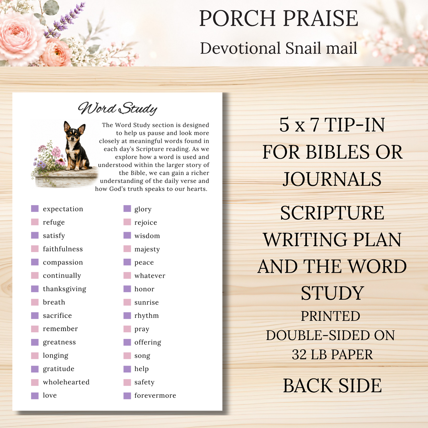 Porch Praise Scripture Writing Club | Scriptures for Everyday Worship