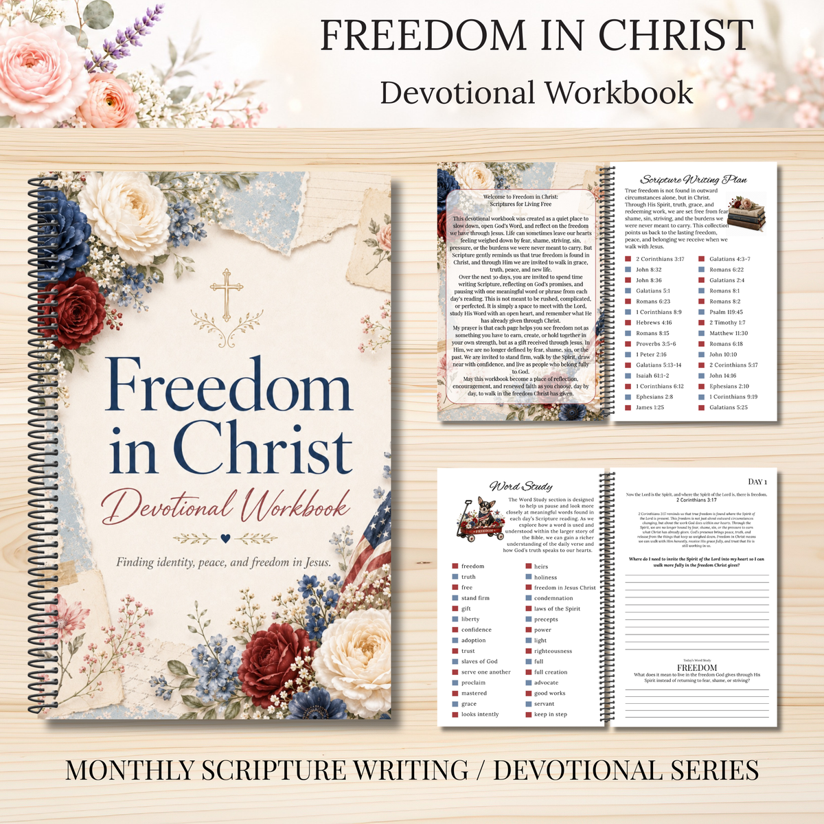 Freedom in Christ Scripture Writing & Devotional Bundle | Scriptures for Free Living