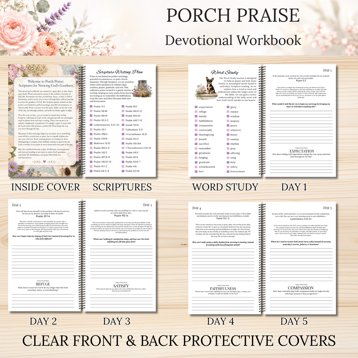 Porch Praise Scripture Writing & Devotional Bundle | Scriptures for Everyday Living