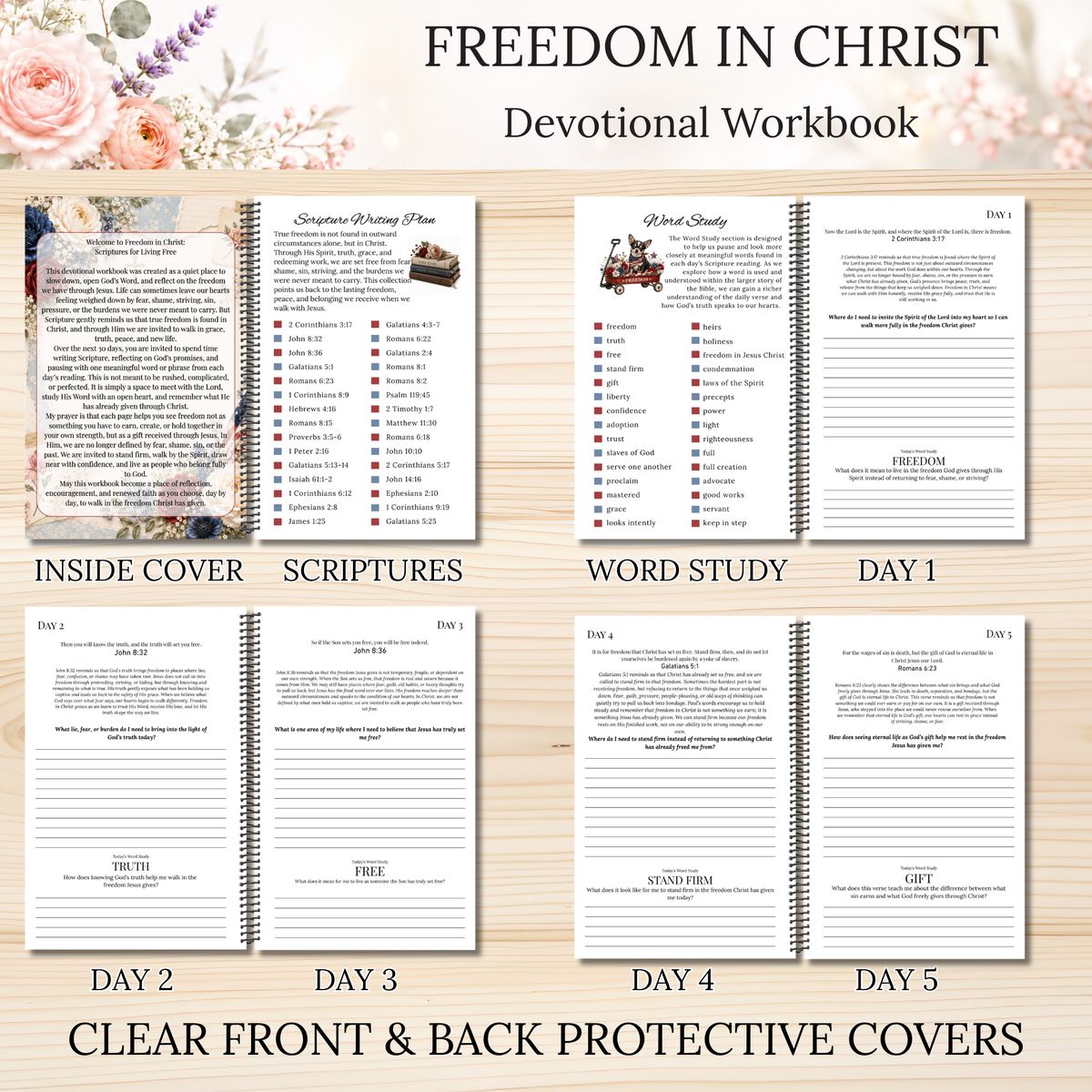 Freedom in Christ Scripture Writing & Devotional Bundle | Scriptures for Free Living