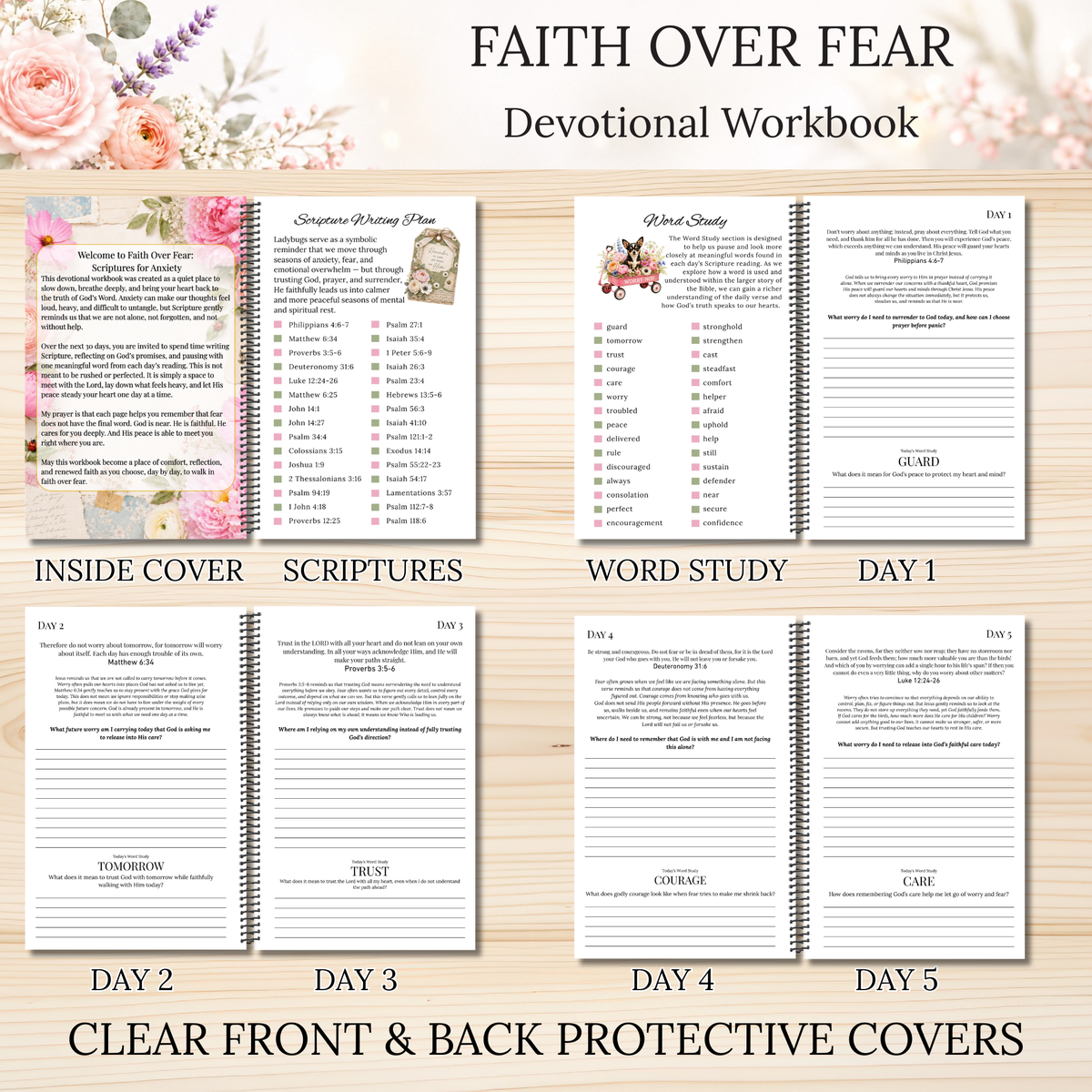 Faith Over Fear Scripture Writing & Devotional Bundle | Scriptures for Anxiety