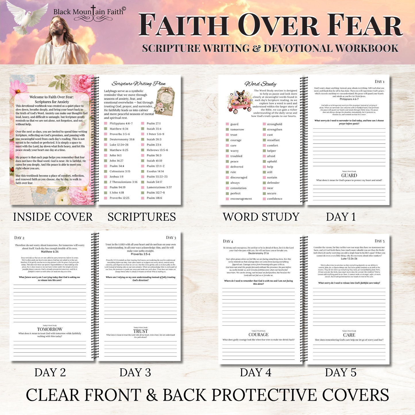 Faith Over Fear Scripture Writing & Devotional Bundle | Scriptures for Anxiety