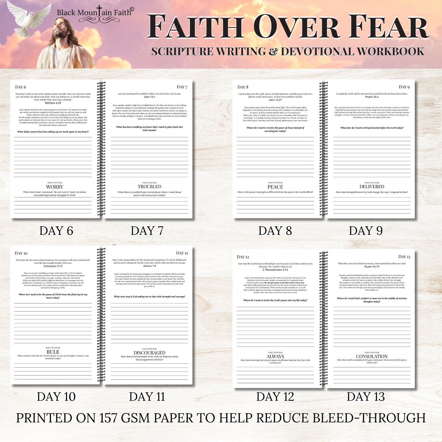 Faith Over Fear Scripture Writing & Devotional Bundle | Scriptures for Anxiety