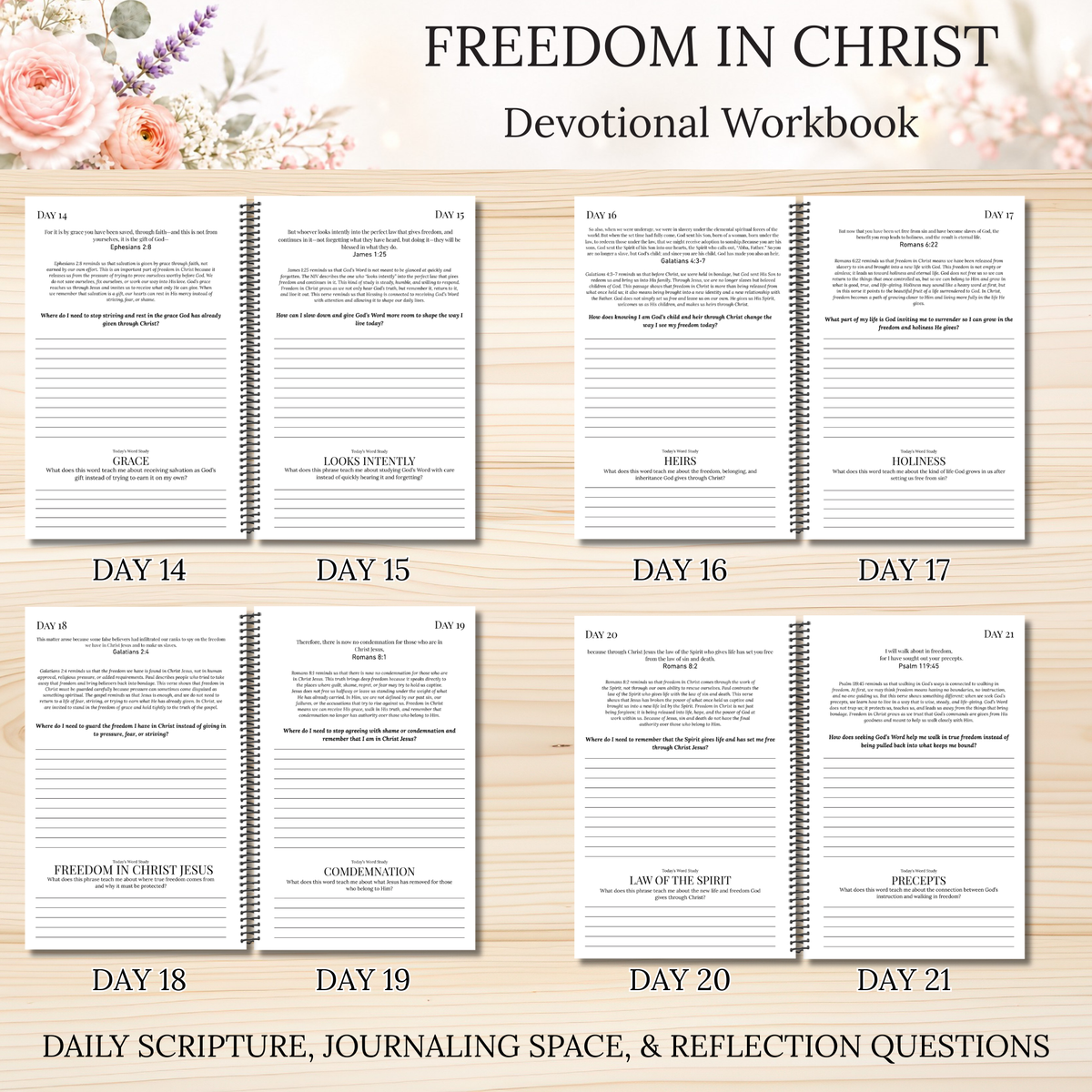 Freedom in Christ Scripture Writing & Devotional Bundle | Scriptures for Free Living