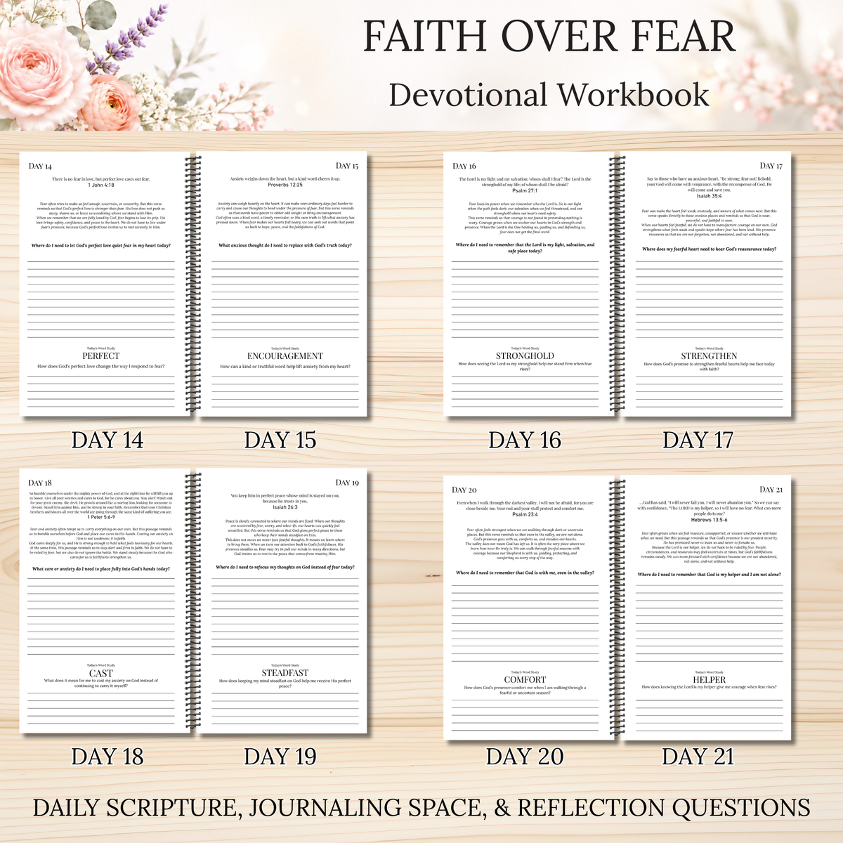 Faith Over Fear Scripture Writing & Devotional Bundle | Scriptures for Anxiety