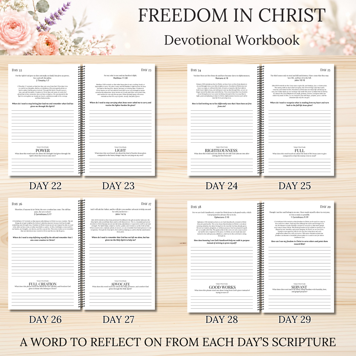 Freedom in Christ Scripture Writing & Devotional Bundle | Scriptures for Free Living