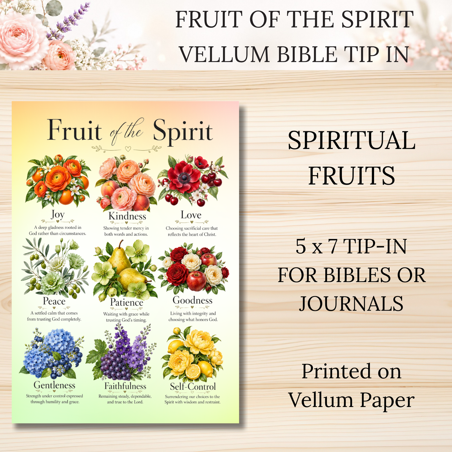 Fruit of the Spirit Scripture Writing & Devotional Bundle | Scriptures for Spiritual Fruits