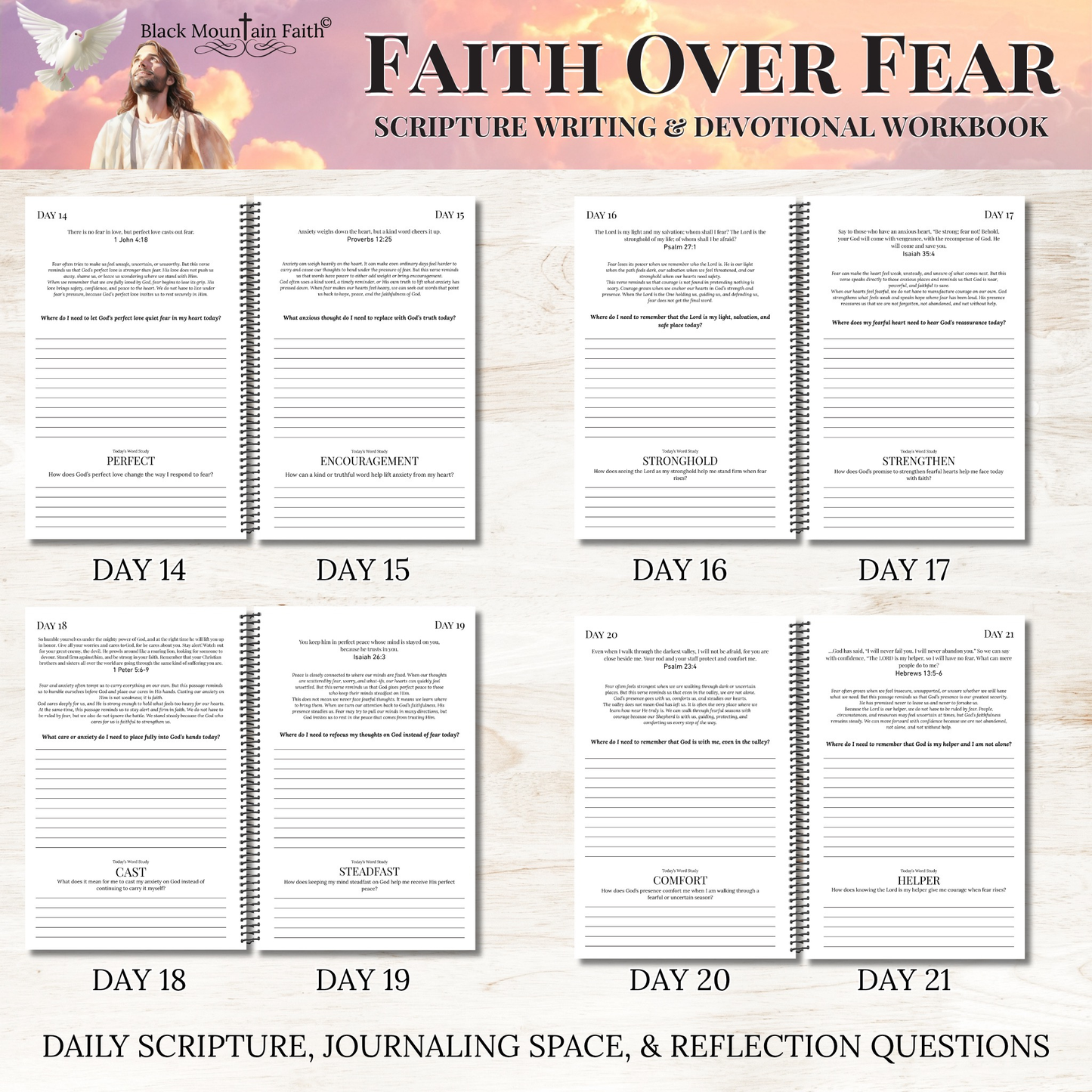 Faith Over Fear Scripture Writing & Devotional Bundle | Scriptures for Anxiety