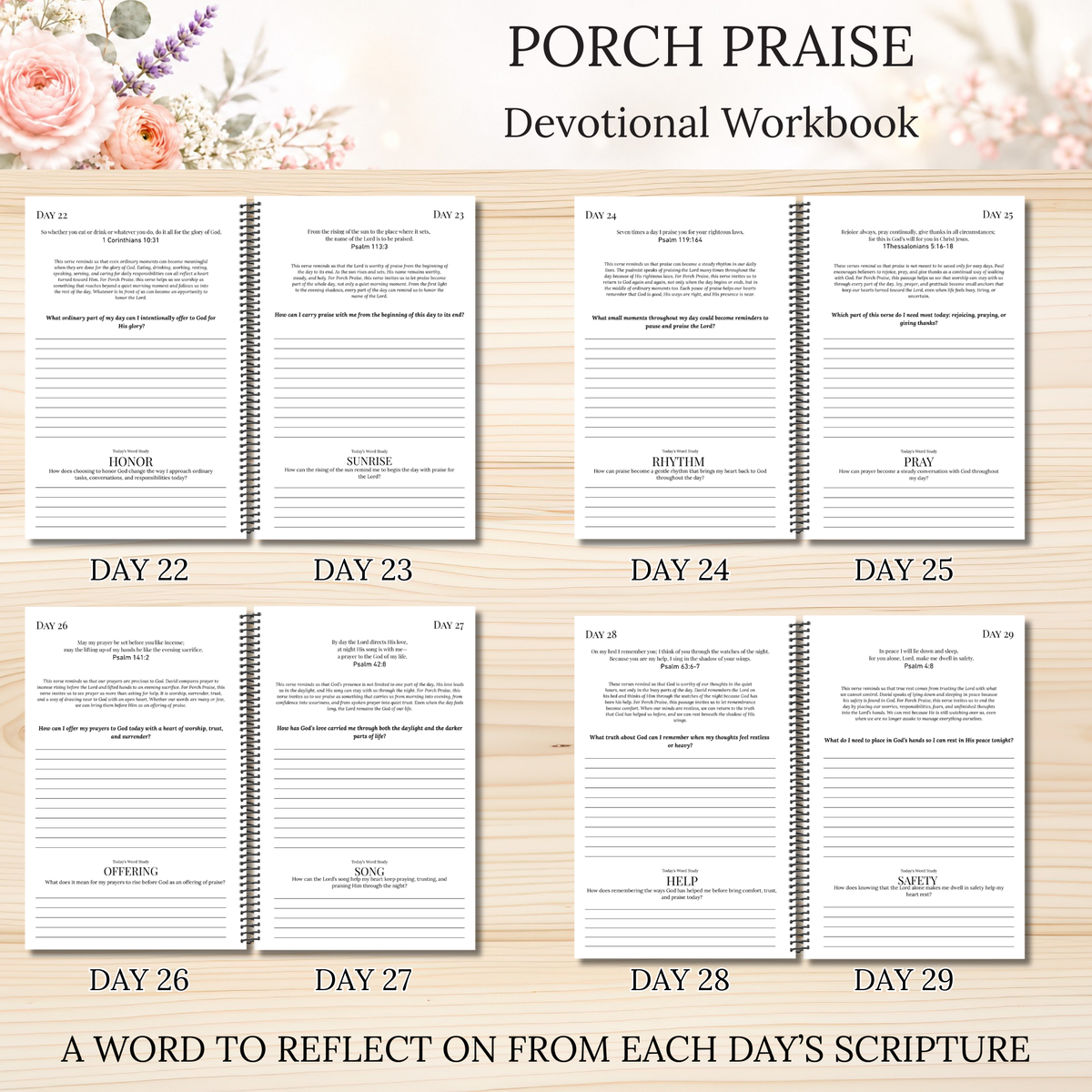 Porch Praise Scripture Writing & Devotional Bundle | Scriptures for Everyday Living