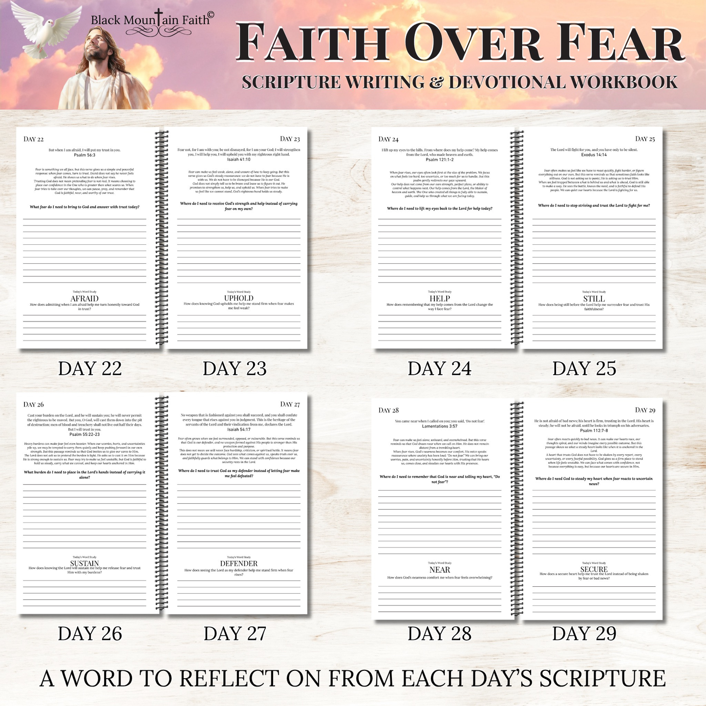 Faith Over Fear Scripture Writing & Devotional Bundle | Scriptures for Anxiety