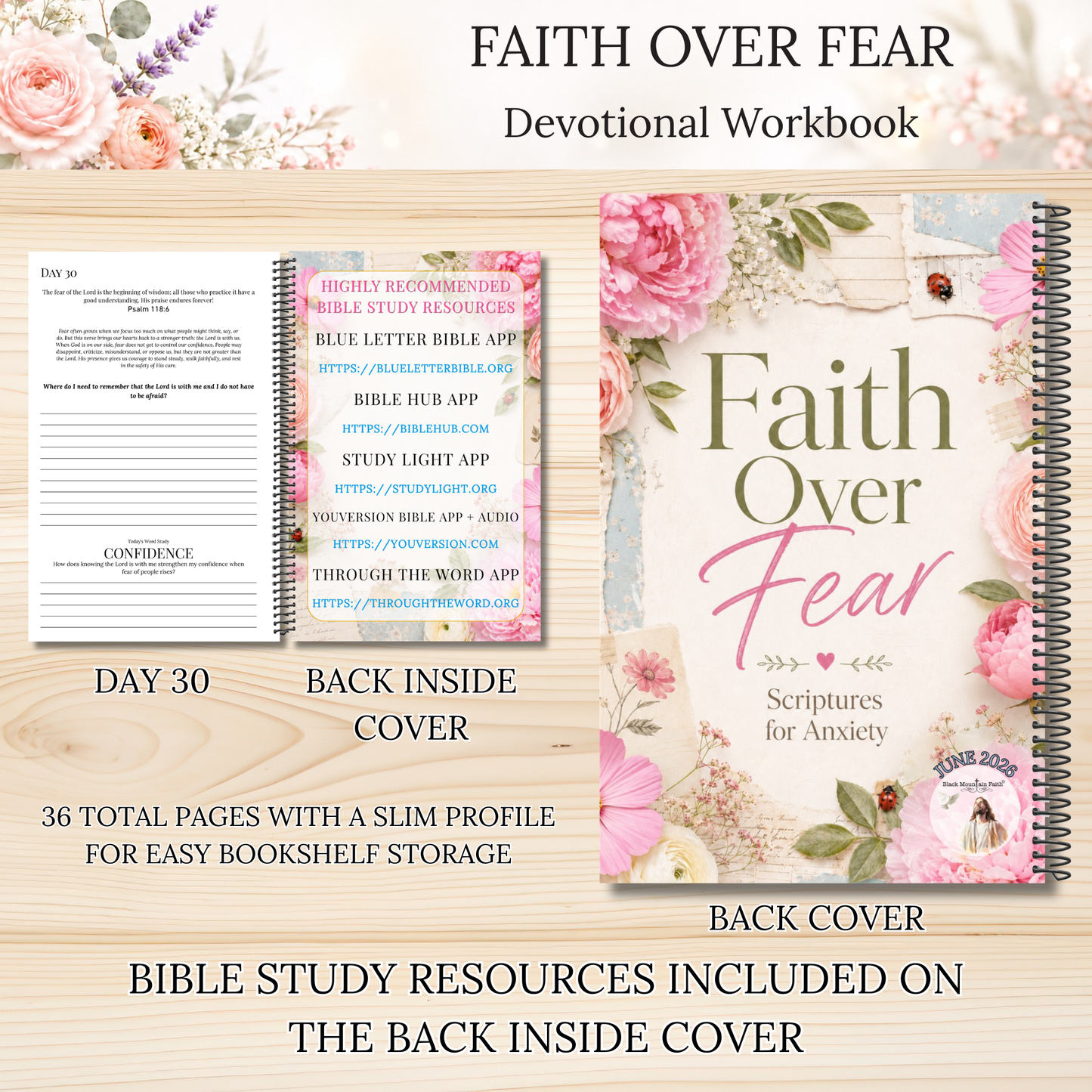 Faith Over Fear Scripture Writing & Devotional Bundle | Scriptures for Anxiety