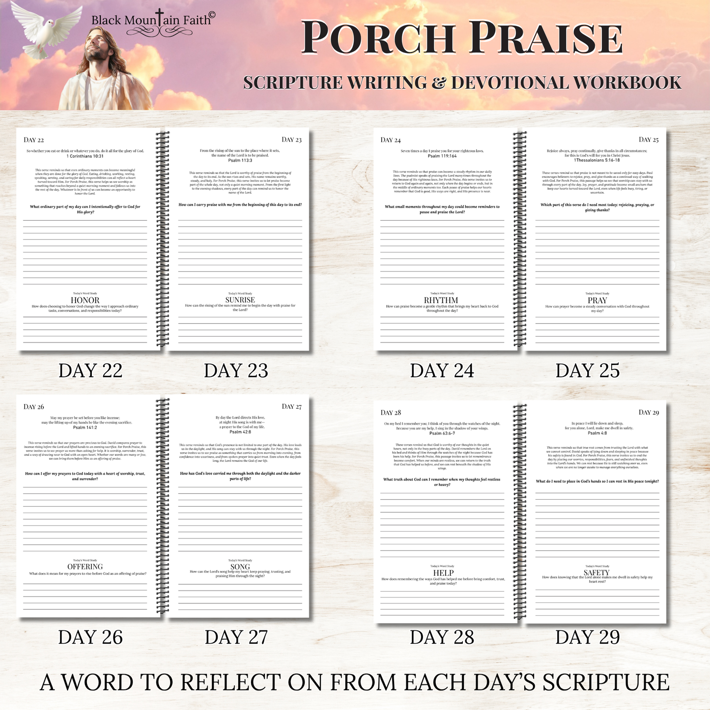 Porch Praise Scripture Writing & Devotional Bundle | Scriptures for Everyday Living