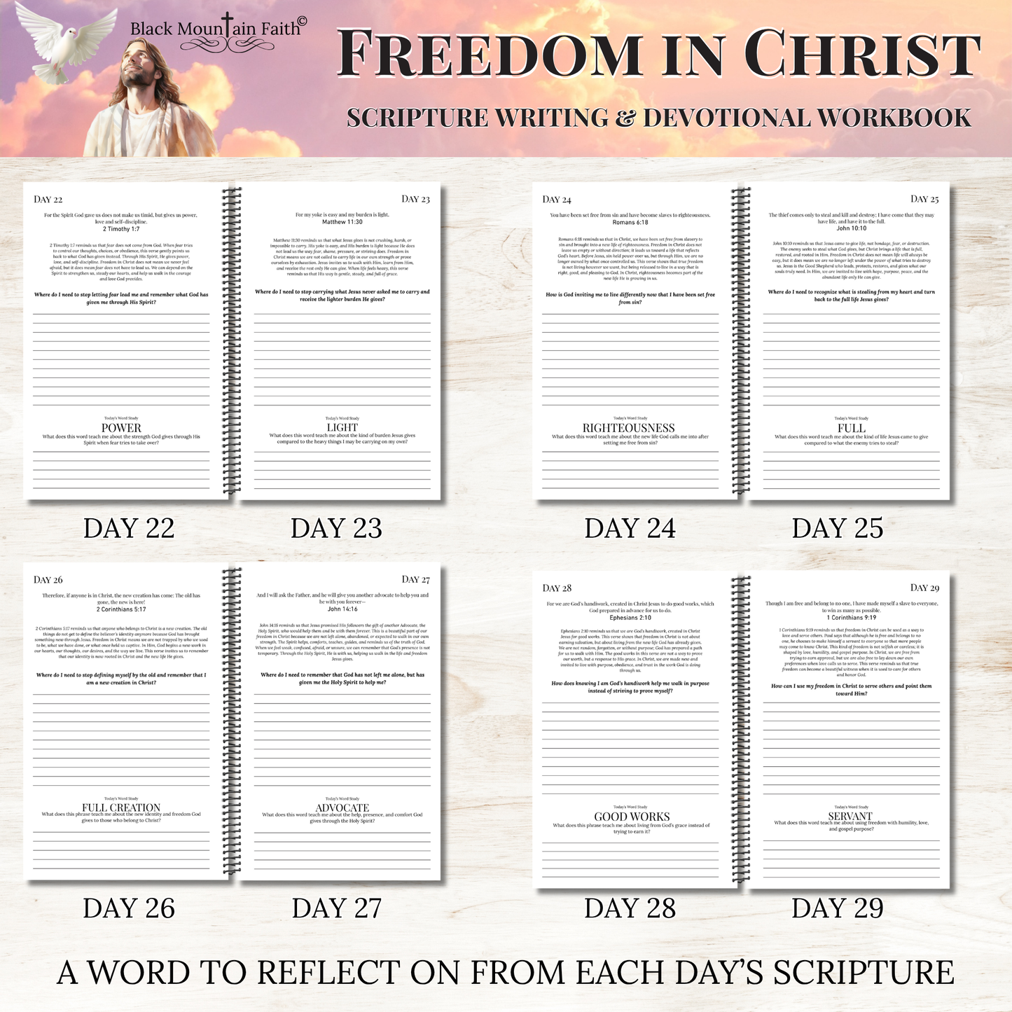 Freedom in Christ Scripture Writing & Devotional Bundle | Scriptures for Free Living