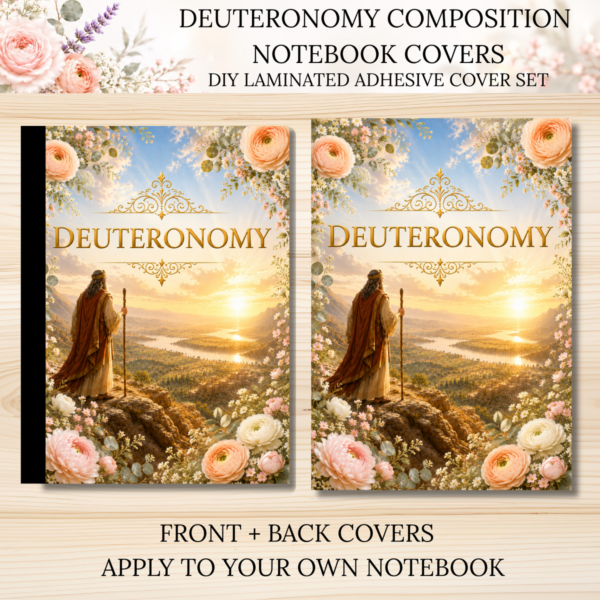 Deuteronomy Composition Notebook Covers | DIY Laminated Adhesive Cover Set