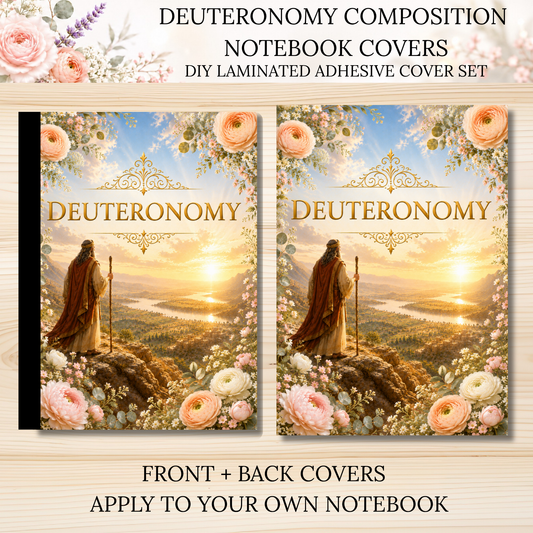 Deuteronomy Composition Notebook Covers | DIY Laminated Adhesive Cover Set