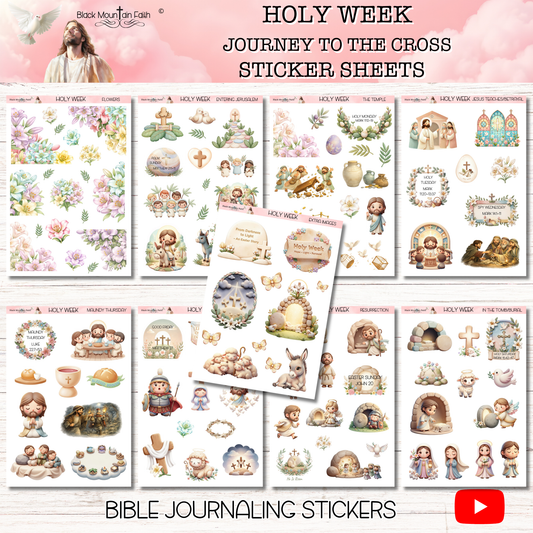 HOLY WEEK  JOURNEY TO THE CROSS  Bible Journaling Stickers