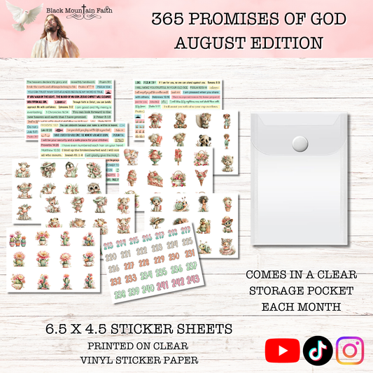 365 Promises of God Sticker Subscription Club MONTHLY EDITION