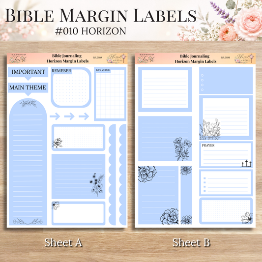 Bible Margin Labels 010 Horizon Print & Cut Bible Stickers