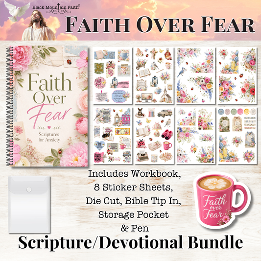 Faith Over Fear Scripture Writing & Devotional Bundle | Scriptures for Anxiety