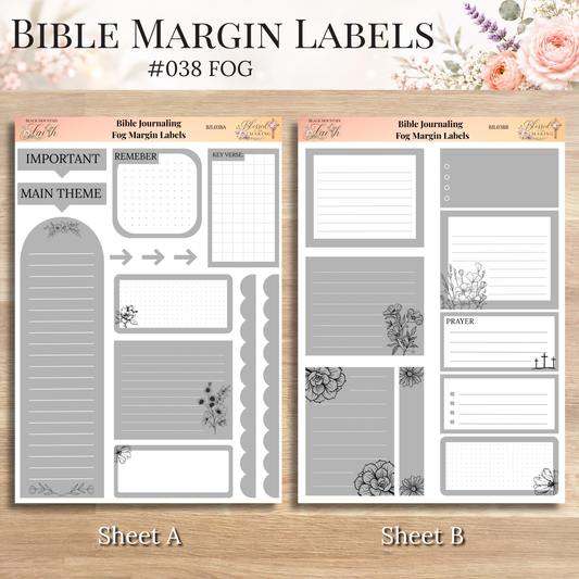 Bible Margin Labels 038 Fog Print & Cut Bible Stickers
