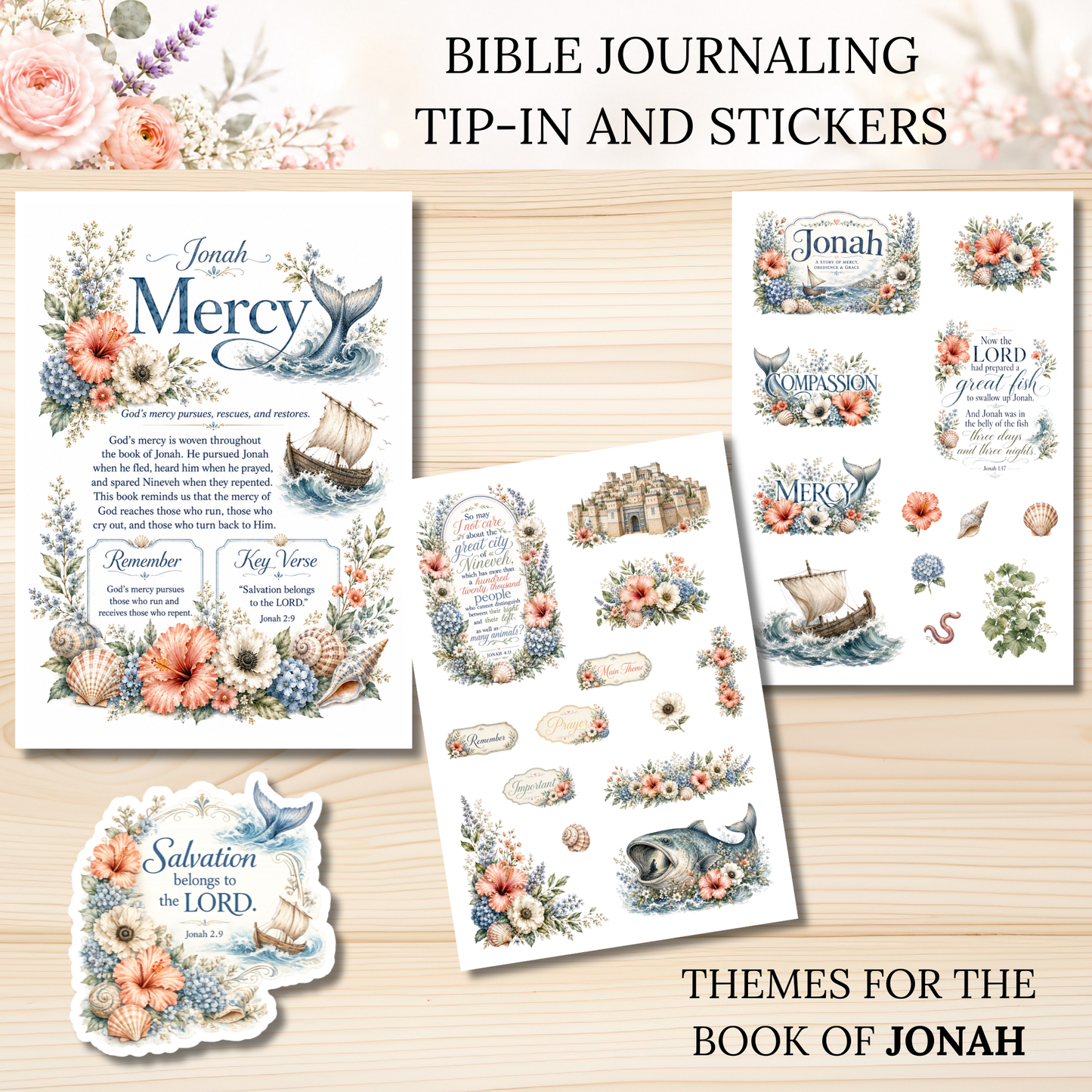 JONAH | Loaded Bible Mini Kit | Tip-In, Stickers & Die Cut Glossy Sticker