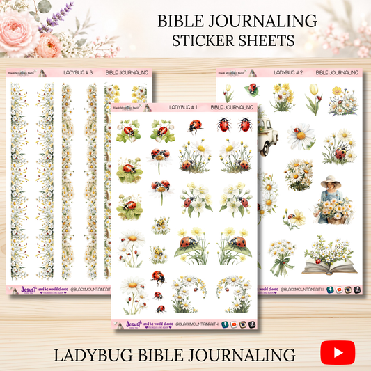 Ladybug  Bible Journaling Stickers