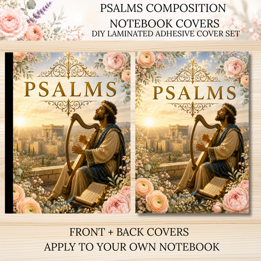 Psalms Composition Notebook Covers | DIY Laminated Adhesive Cover Set