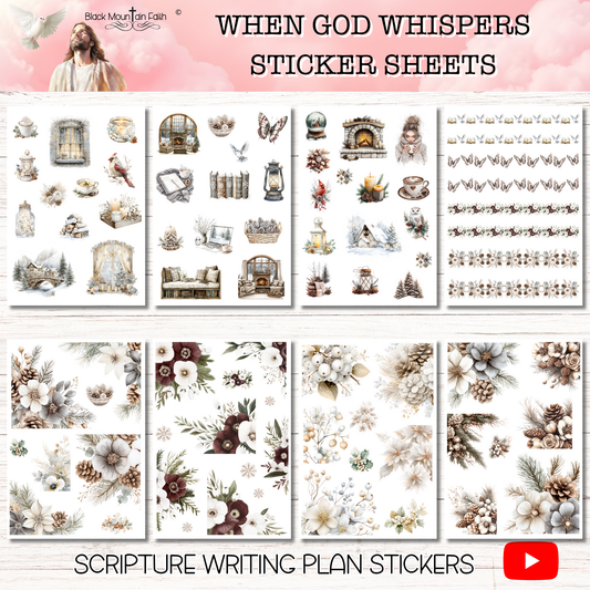 When God Whispers Scripture Writing Plan Stickers