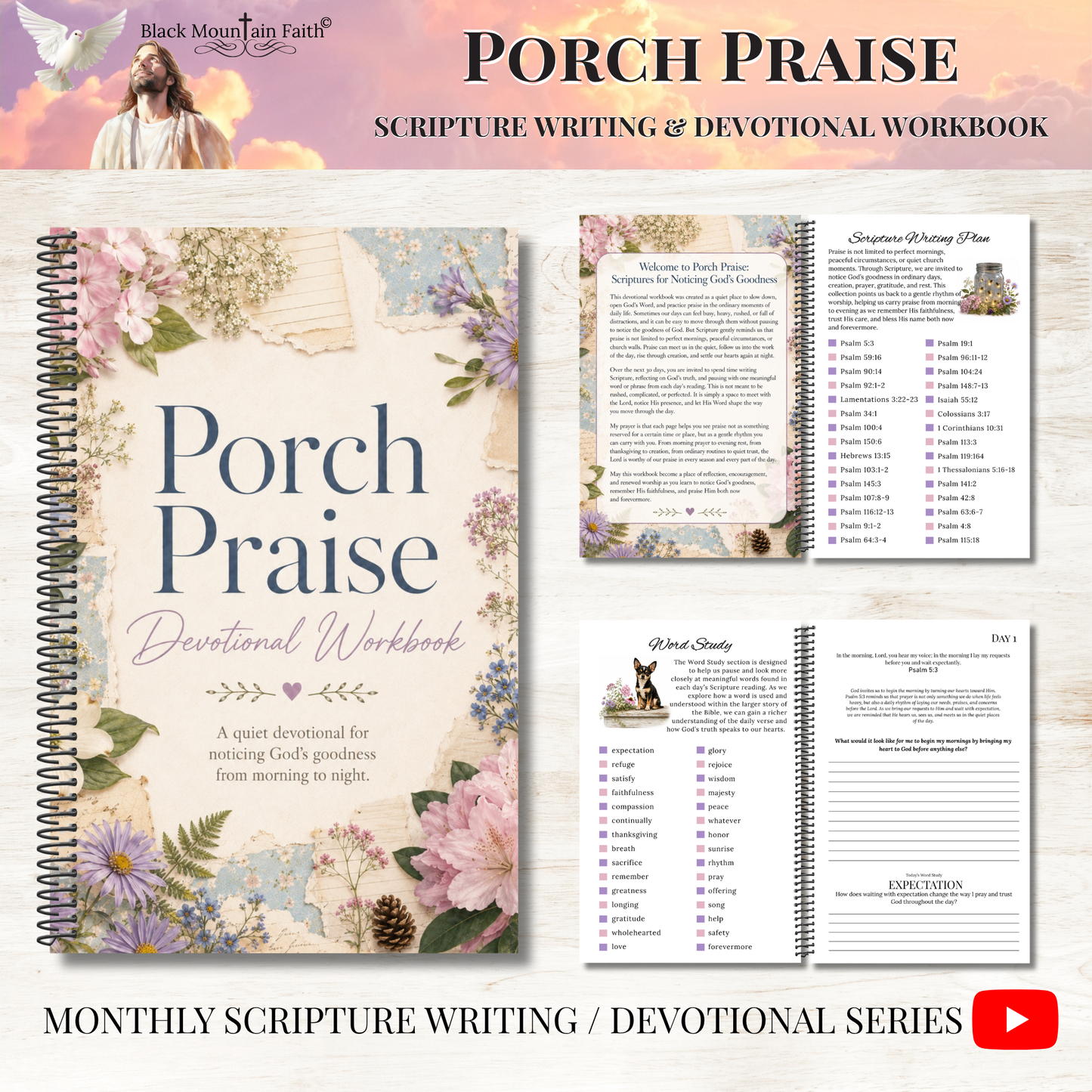 Porch Praise Scripture Writing & Devotional Workbook | Scriptures for Everyday Worship