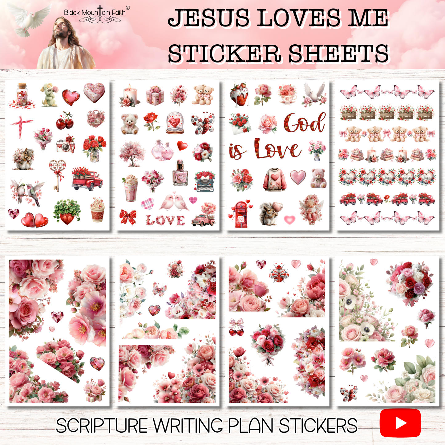 Jesus Loves Me Scripture Writing Plan Stickers